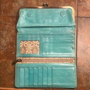 Turquoise Hobo Tri-fold wallet